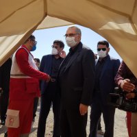 بازدید وزیر بهداشت از موکب ها و پایگاه های سلامت مسیر ملک آباد مشهد