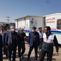 بازدید وزیر بهداشت از موکب ها و پایگاه های سلامت مسیر ملک آباد مشهد