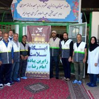 خدمت رسانی به زائران بارگاه ملکوتی ثامن الحجج (ع) در ایستگاه سلامت بیمارستان امام رضا(ع) مستقر در ۳۵ کیلومتری مشهد