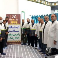 خدمت رسانی به زائران بارگاه ملکوتی ثامن الحجج (ع) در ایستگاه سلامت بیمارستان امام رضا(ع) مستقر در ۳۵ کیلومتری مشهد