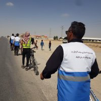 رکاب زنی دوچرخه سواران تایبادی تا مشهد مقدس