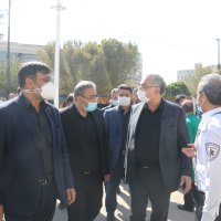 بازدید وزیر بهداشت و رئیس سازمان اورژانس کشور از ایستگاه‌های سلامت و پایگاه‌های اورژانس ۱۱۵ اطراف و داخل حرم مطهر رضوی