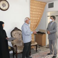 دیدار نوروزی رئیس دانشگاه و مدیر شاهد و ایثار گر با خانواده شهدای سلامت