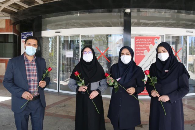دیدار نوروزی رئیس دانشگاه از بیمارستان طالقانی