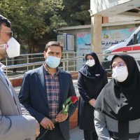 دیدار نوروزی رئیس دانشگاه از بیمارستان طالقانی