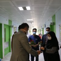دیدار نوروزی رئیس دانشگاه از بیمارستان طالقانی