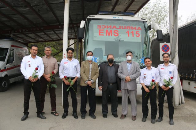 دیدارنوروزی رئیس دانشگاه باکارکنان اورژانس جاده ای