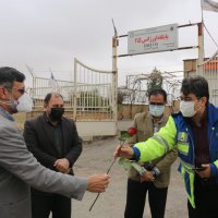 دیدارنوروزی رئیس دانشگاه باکارکنان اورژانس جاده ای