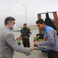 دیدارنوروزی رئیس دانشگاه باکارکنان اورژانس جاده ای