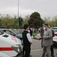 دیدارنوروزی رئیس دانشگاه باکارکنان اورژانس جاده ای