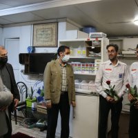 دیدارنوروزی رئیس دانشگاه باکارکنان اورژانس جاده ای