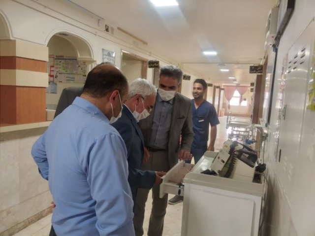 بازدید نوروزی دکتر صابری از بیمارستان خاتم النبیاء تایباد  