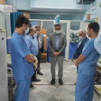 بازدید نوروزی دکتر صابری از بیمارستان خاتم النبیاء تایباد  